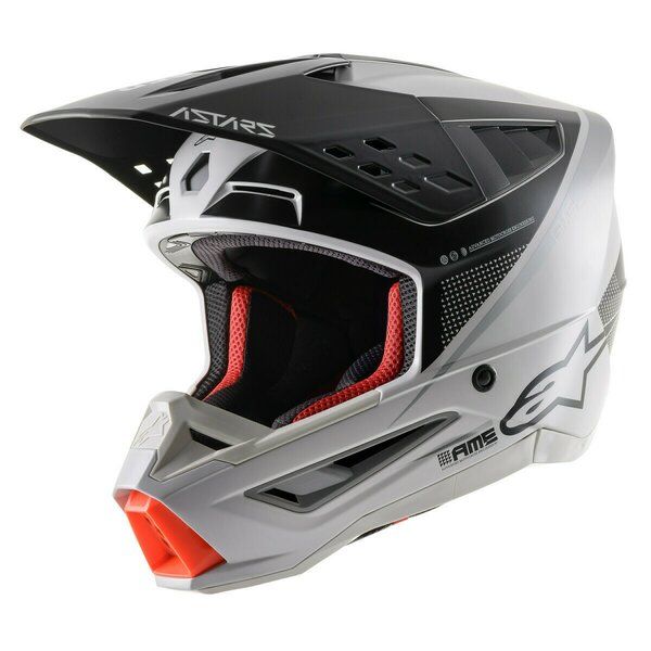 Helmets MX-Enduro Alpinestars Moto MX/Enduro Helmet Supertech S-M5 Rayon Gray/Black 24 
