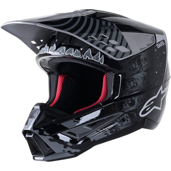 Helmets MX-Enduro Alpinestars Moto MX/Enduro Helmet Supertech S-M5 Solar Flare Black/Gray 24 