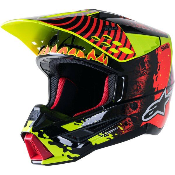Helmets MX-Enduro Alpinestars Moto MX/Enduro Helmet Supertech S-M5 Solar Flare Black/Red/Fluo Yellow 24 