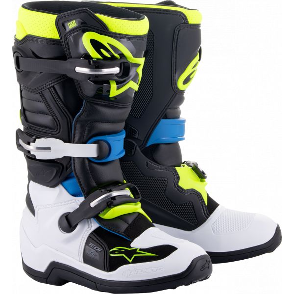 Kids Boots MX-Enduro Alpinestars Youth Moto MX Boot Tech 7S  Black/Blue/Yellow