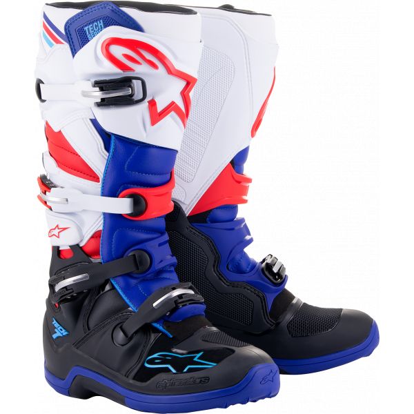  Alpinestars Moto MX Boot Tech 7 Black/Blue/Red/White