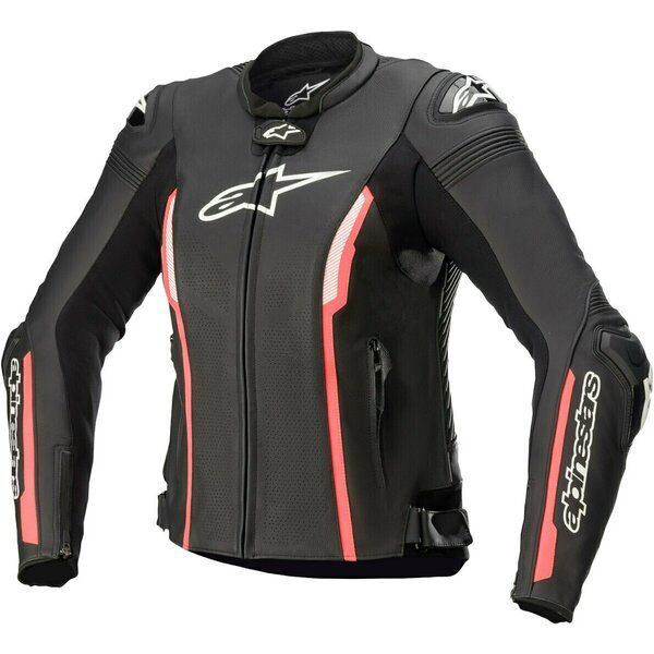  Alpinestars Lady Leather Moto Jacket Stella Msissile V2 Black/Pink