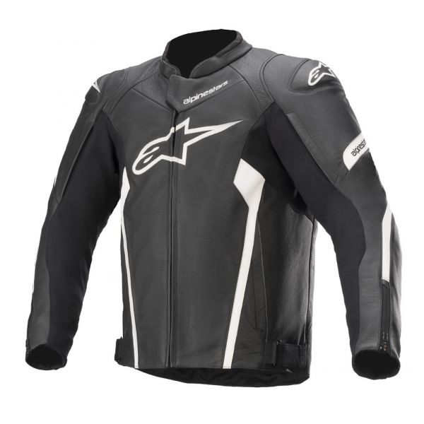 Leather Jackets Alpinestars Faster v2 Leather Jacket Black/White