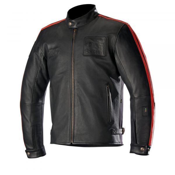  Alpinestars Leather Moto Jacket Oscar Honda Edition Black/Red/Beige