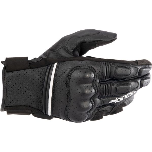 Gloves Racing Alpinestars Leather Moto Gloves Phenom Air Black/White 24
