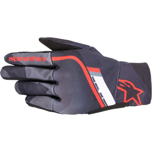 Gloves Racing Alpinestars Textile Moto Gloves Black/Camo Red