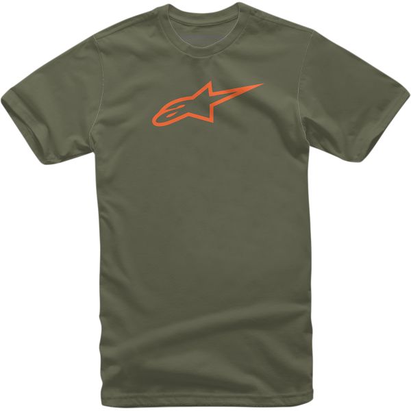 Casual T-shirts/Shirts Alpinestars Tee Ageless Military Green/Orange