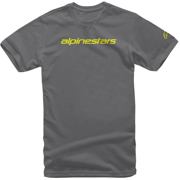 Casual T-shirts/Shirts Alpinestars Tee Linear Word Grey/Yellow