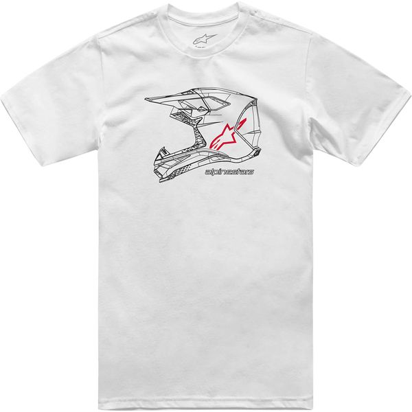 Casual T-shirts/Shirts Alpinestars Tee MX Helmet SS White 24