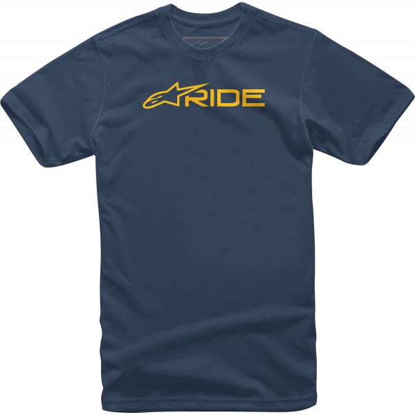 Casual T-shirts/Shirts Alpinestars Tee Ride3 Navy/gold