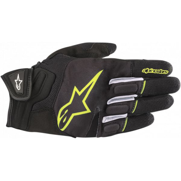 Gloves Racing Alpinestars Textile Moto Gloves Atom Black/Yellow