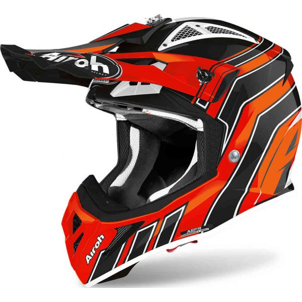 Helmets MX-Enduro Airoh Helmet Aviator Ace Art Orange Gloss