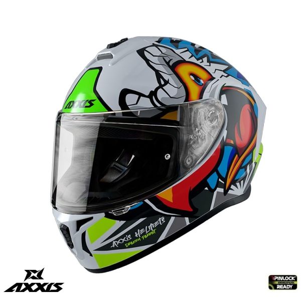 Casti Moto Integrale Axxis Casca Moto Full-Face/Integrala Draken S Parrot A0 Matt White 24