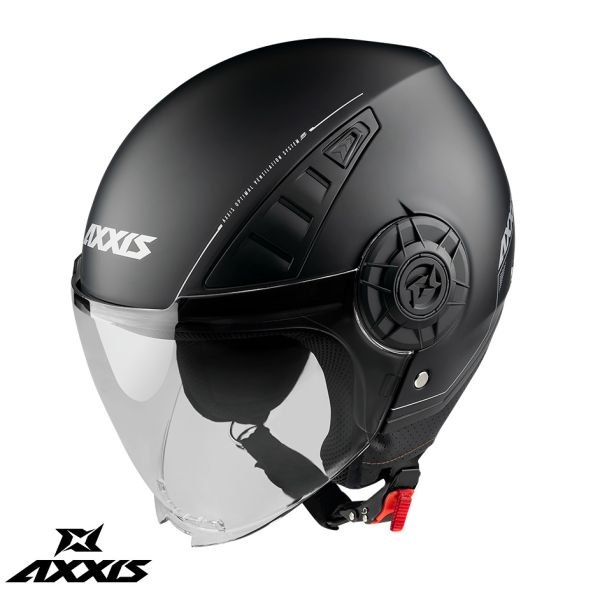 Jet helmets Axxis Open-Face/Jet Moto Helmet A1 Glossy Black 24