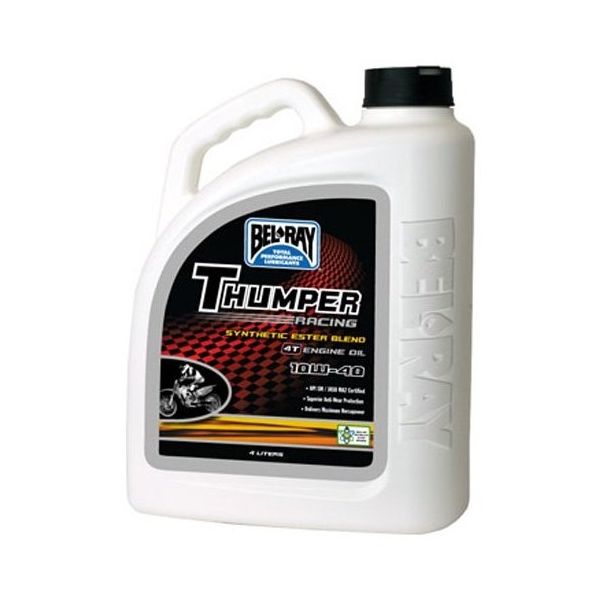 4 stokes engine oil Bel Ray Engine Oil THUMPER RACING SYNTHETIC ESTER BLEND 4T 15W-50  4 l