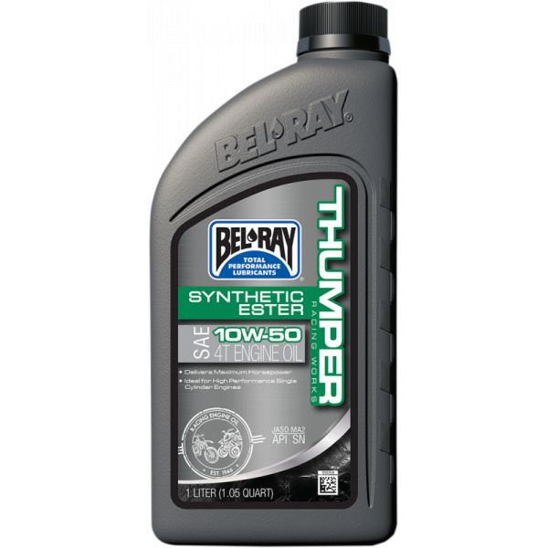 4 stokes engine oil Bel Ray Works Thumper Racing Synthetic Ester Blend 4t Engine Oil 10w50 1 Liter - 99550-b1lw