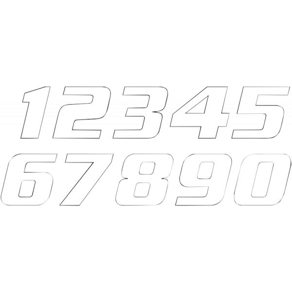 Grafice Moto Blackbird Numar Concurs Cifra 1 Adhesive 3 Pack White 5049/10/1