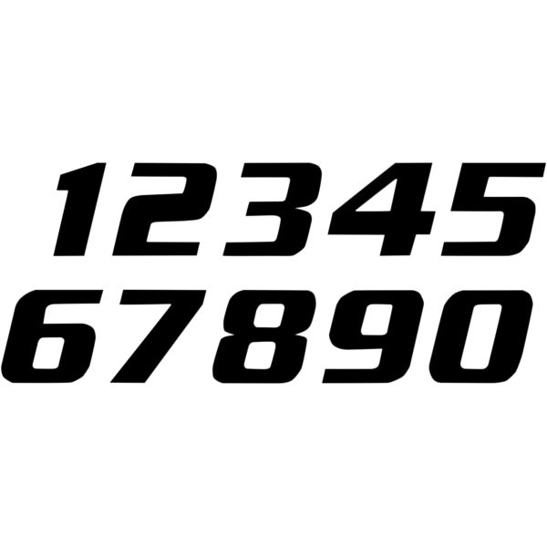 Grafice Moto Blackbird Numar Concurs Cifra 7 Adhesive 3 Pack Black 5049/20/7