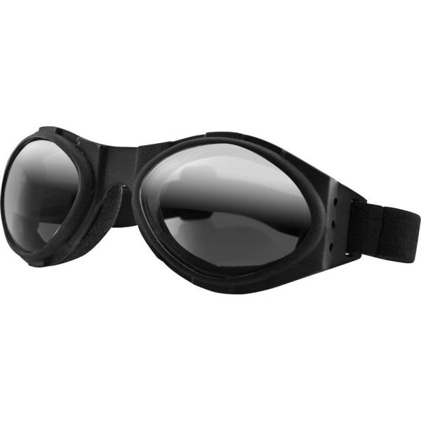  Bobster BUGEYE EXTREME SPORT GOGGLES BLACK LENSES MIRRORED SMOKE