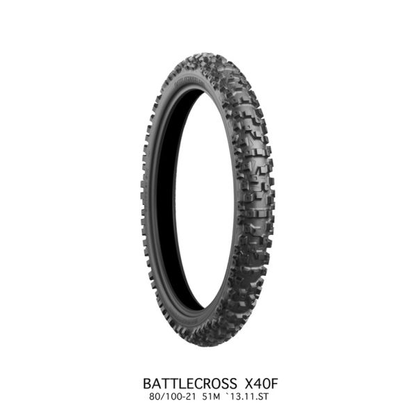 MX Enduro Tires Bridgestone Moto Tire Battlecross X40R HARD 80/100-21 51M TT NHS