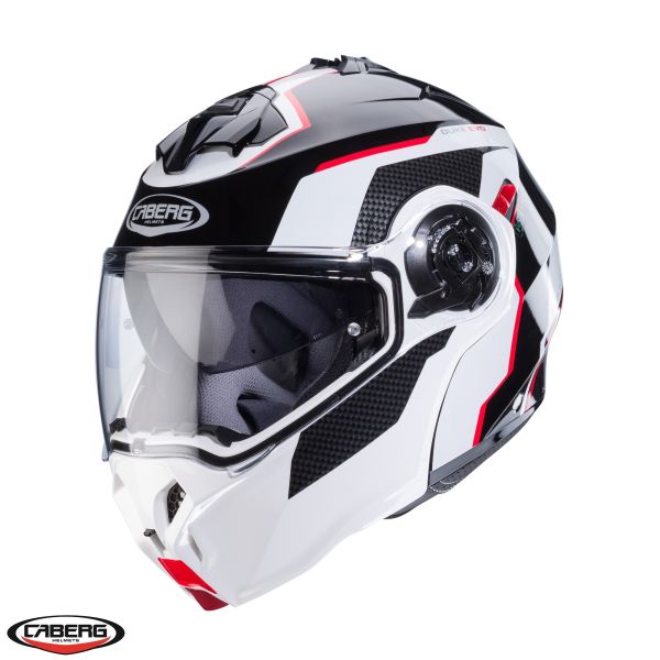 Flip up helmets Caberg Flip-Up Moto Helmet Duke Evo Move SV M3 Glossy Black/Red/White 24