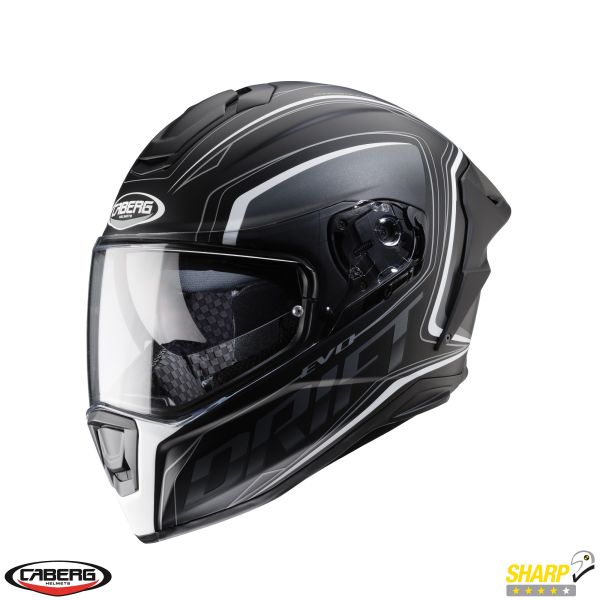 Full face helmets Caberg Full-Face Moto HelmetDrift Evo SV Interga I0 Matt Black/Grey/White 24