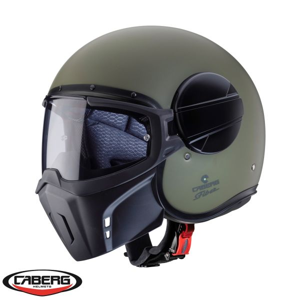 Jet helmets Caberg Open-Face Moto Helmet Ghost Matt Military Green 24