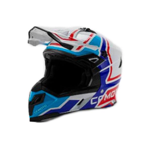 ATV Helmets CFMOTO Off Road ATV Helmet White-Red-Blue