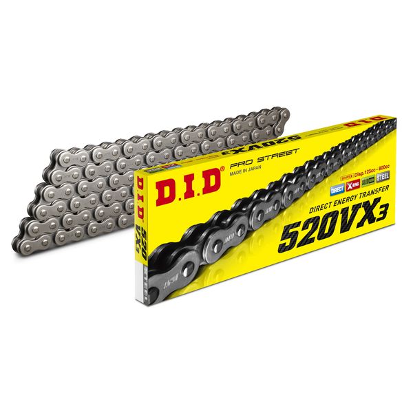 Chain kit D.I.D. Moto Chain 520 S Silver 102 Connecting Link 12231715