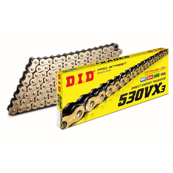 Chain Kit Street Bikes D.I.D. Moto Chain 530 S Gold 102 Connecting Link 12231826