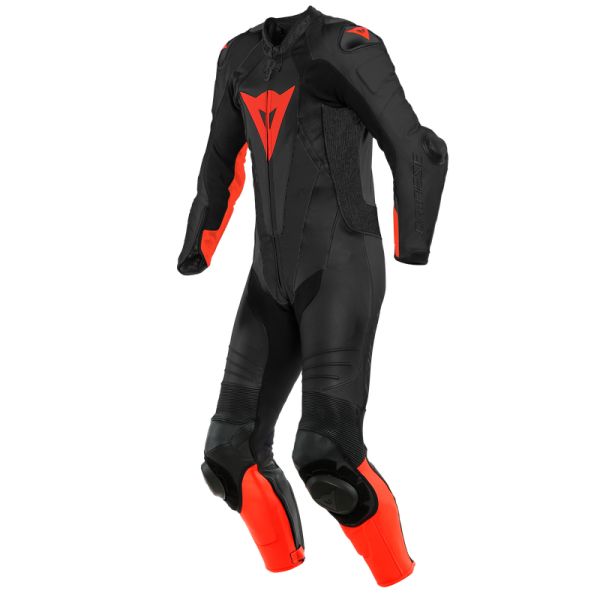  Dainese Laguna Seca 5 1Pc Leather Suit Perf. Black/Fluo-Red 23