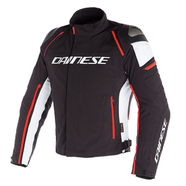 Dainese Moto Gear Dainese Textile Moto Jacket Racing 3 D-Dry? Jacket Black/White/Fluo-Red 23