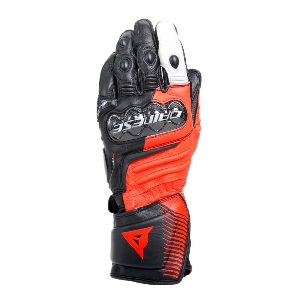  Dainese Leather Moto Gloves Carbon 4 Long Black/Fluo-Red/White 23