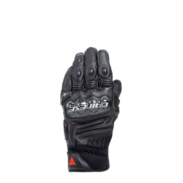 Dainese Moto Gear Dainese Leather Moto Gloves Carbon 4 Short Black/Black 23