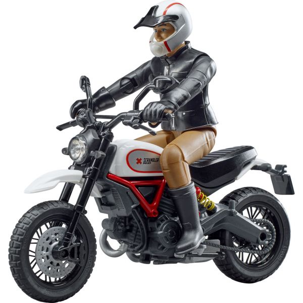 On Road Scale Modells New Ray Scale Model Scrambler Ducati Desert With Driver