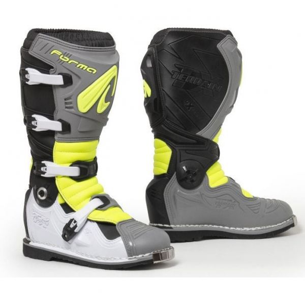 Boots MX-Enduro Forma Boots Cizme Enduro Terrain Evolution TX Grey/White/Yellow Fluo