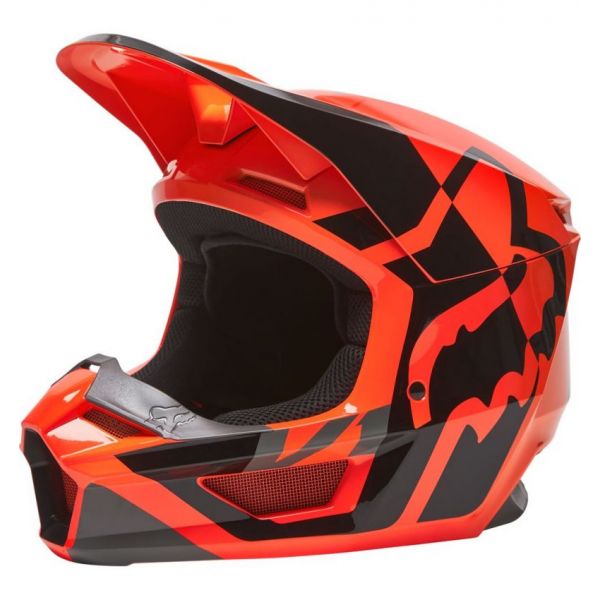 Helmets MX-Enduro Fox Racing Helmet Enduro V1 Lux Flo Orange