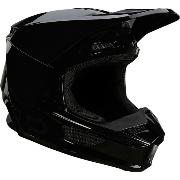 Helmets MX-Enduro Fox Racing V1 Plaic Glossy Black MX Helmet