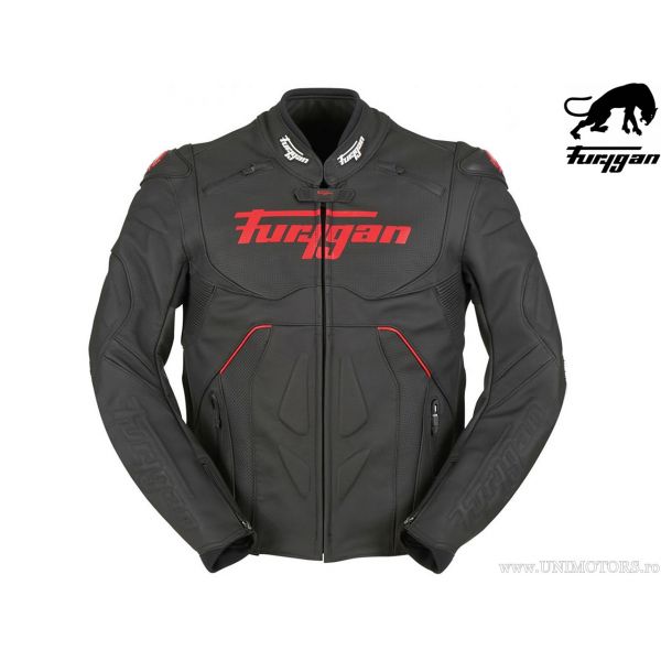  Furygan Moto Jacket Leather Raptor Evo Black/Red