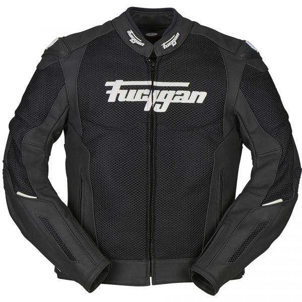  Furygan Leather Moto Jacket Speed Mesh Evo Black