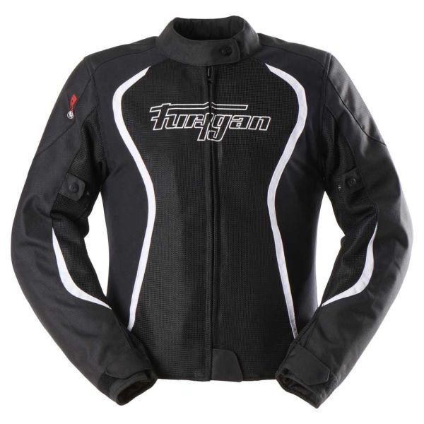  Furygan Textil Moto Jacket Odessa Vented 3in1 Black-White 6479-143