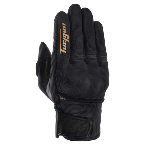 Gloves Womens Furygan Textile/Leather Moto Gloves Jet D30 Dama Black-Gold 4486-1005