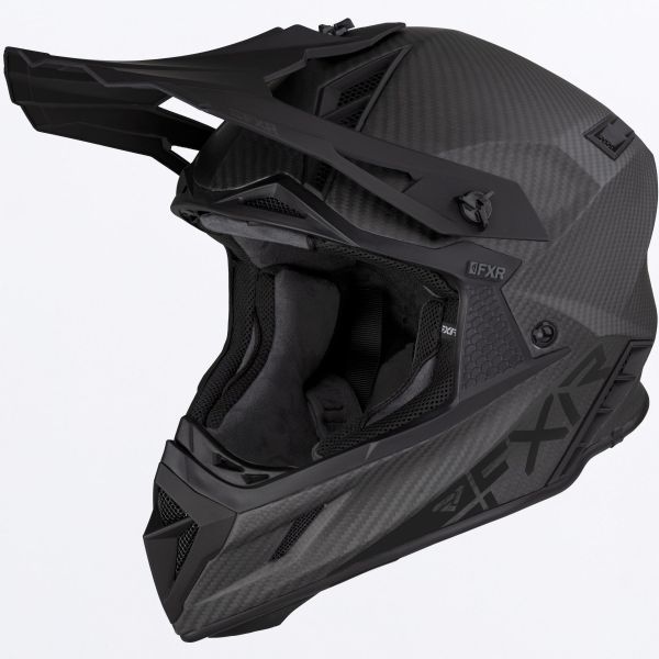 Helmets MX-Enduro FXR Helium Carbon Helmet With Auto Buckle Black