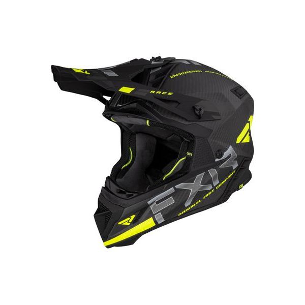 Helmets MX-Enduro FXR Helium Carbon Helmet Hi Vis/Charcoal