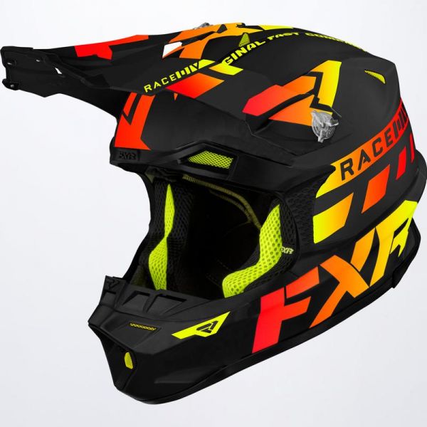 Helmets MX-Enduro FXR Snow Helmet Blade Race Div Black/Inferno
