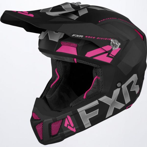 Helmets MX-Enduro FXR Snow Helmet Clutch Evo Black/Electric Pink