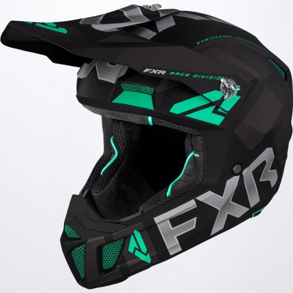 Helmets MX-Enduro FXR Snow Helmet Clutch Evo Black/Mint