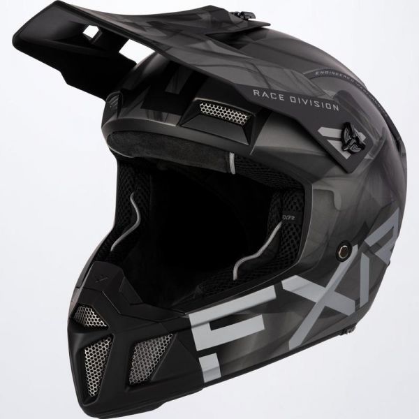 Helmets MX-Enduro FXR Snow Helmet Clutch Smoke Silver