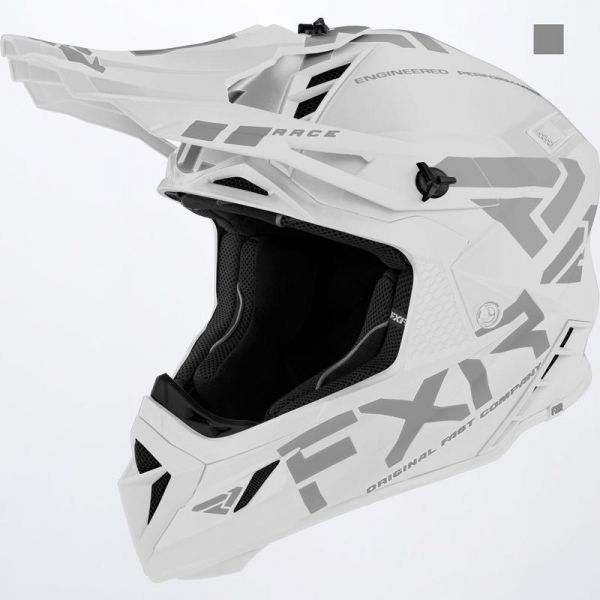 Helmets MX-Enduro FXR Snow Helmet Helium Prime w/Auto Buckle White