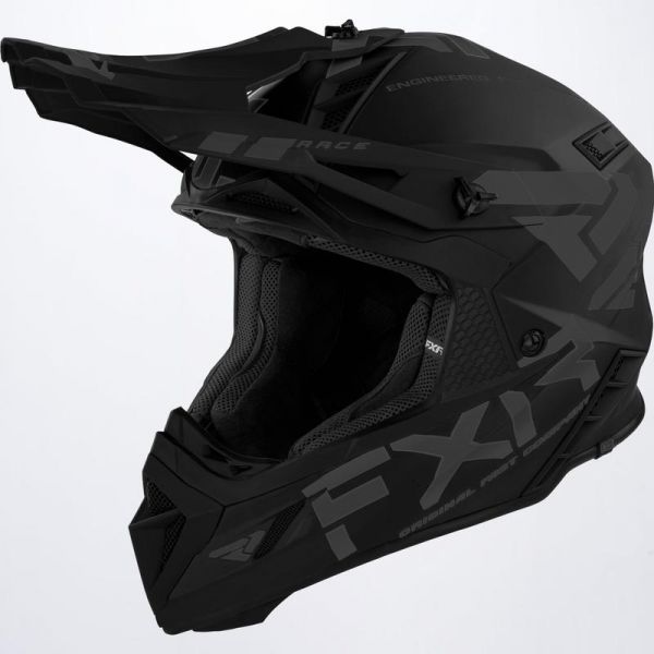 Helmets MX-Enduro FXR Snow Helmet Helium Prime w/D-Ring Black